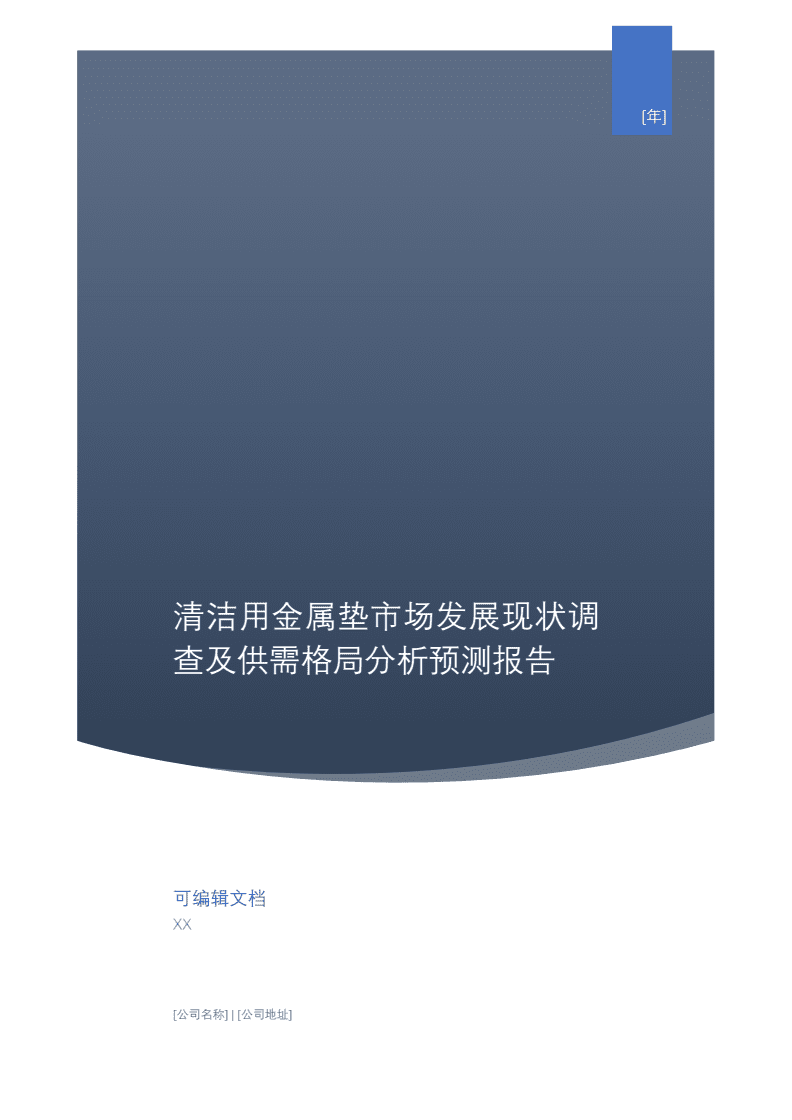 清潔用金屬墊市場發(fā)展現狀調查及供需格局分析預測報告